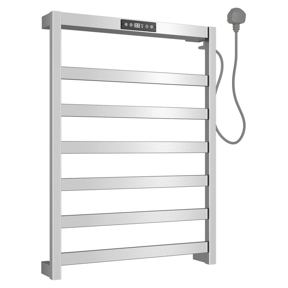 Изображение товара Полотенцесушитель электрический ALLEN BRAU 7.32000-BN REALITY нерж.сталь 304, пульт, 642х472мм, браш.никель (355016) 00355016