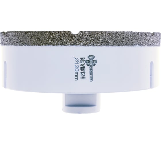 Изображение товара Коронка алмазная по керамограниту TRIO-DIAMOND 120 мм, М14, Vacuum Brazed VB120