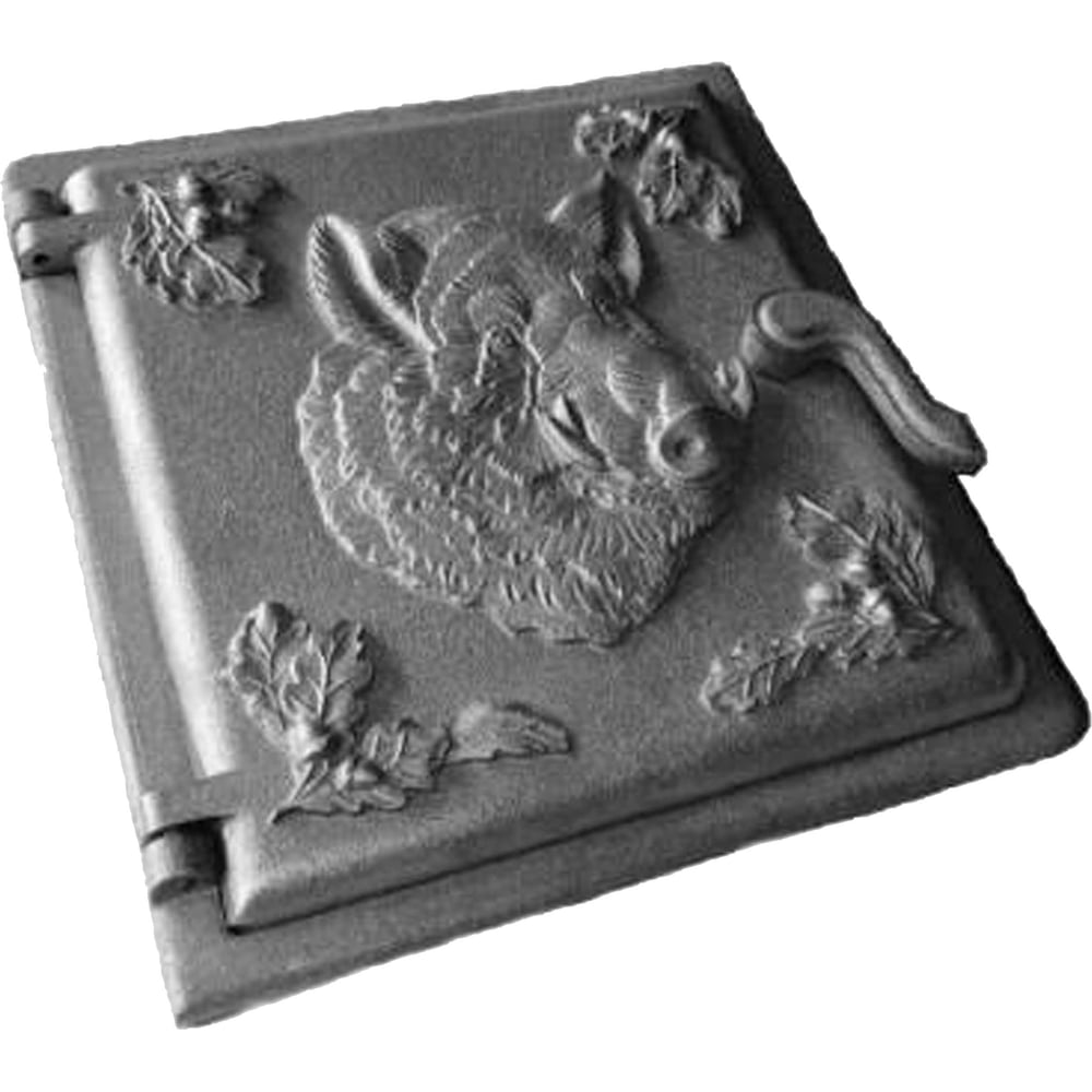 Изображение товара Чугунная дверца ЛитДеталь ДТ-4 кабан 295х270 серый