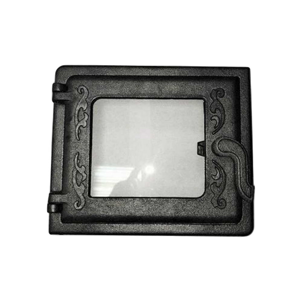 Изображение товара Дверка ООО ЛитДеталь ДТ3 со стеклом 270х230 мм, чугун, серый