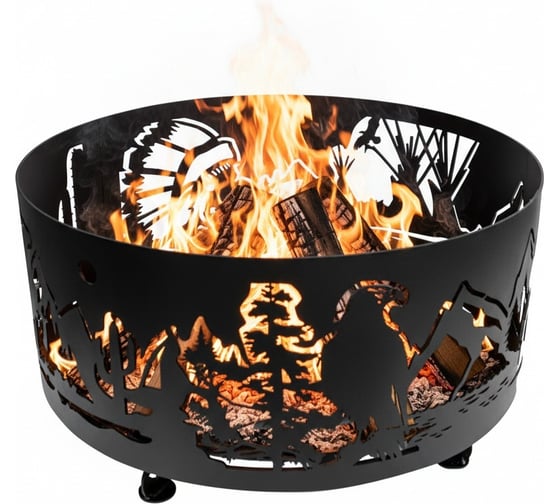 Изображение товара Чаша костровая ООО СКП Дикий запад d70хh300(400)х4 мм, порошковая покраска К-013Ч