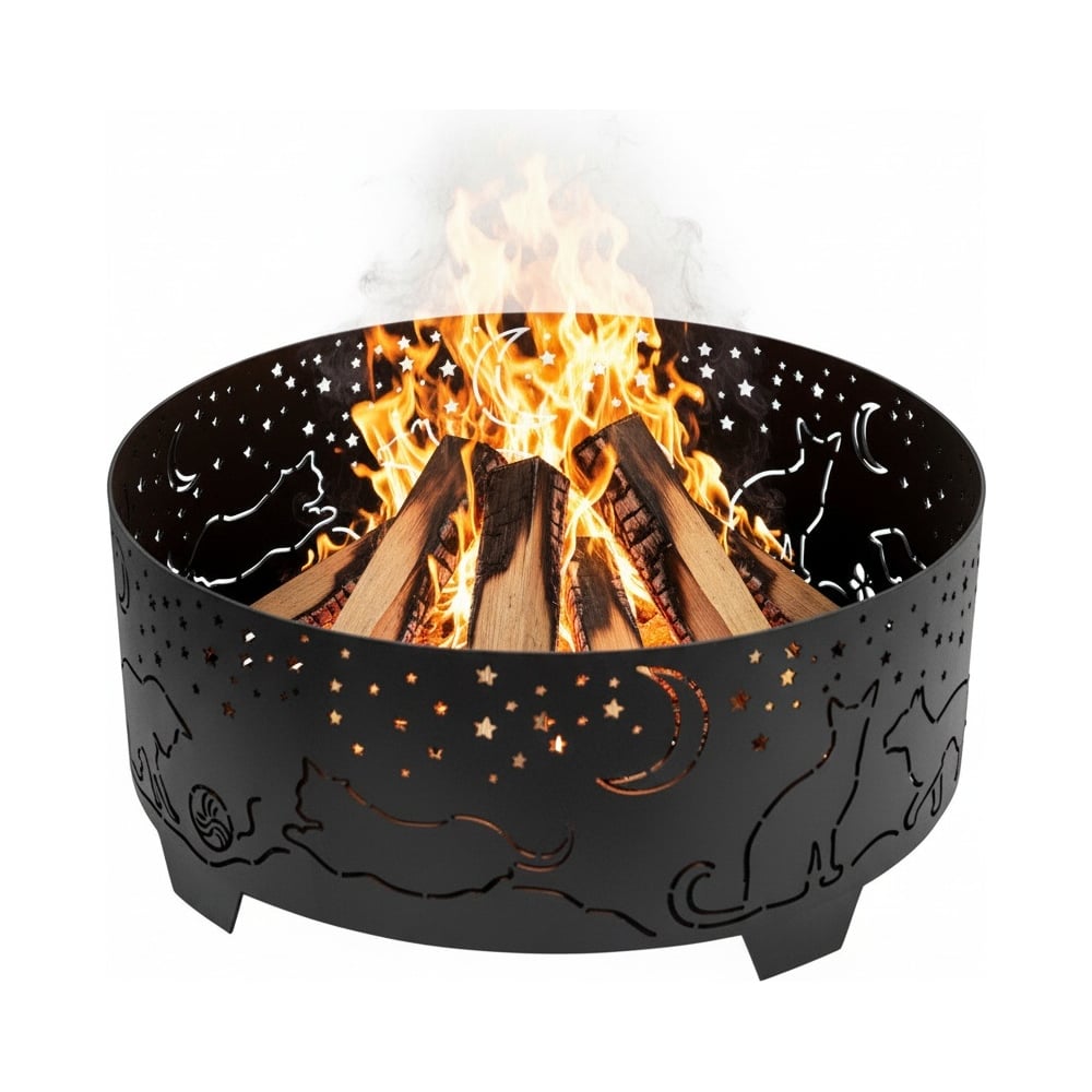 Изображение товара Костровая чаша диаметр 70 см с решеткой и ножками для уличных мероприятий