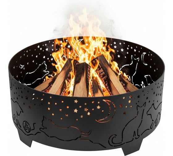 Изображение товара Чаша костровая ООО СКП Котята d70хh250(350), сталь 4 мм, порошковая покраска К-039Ч