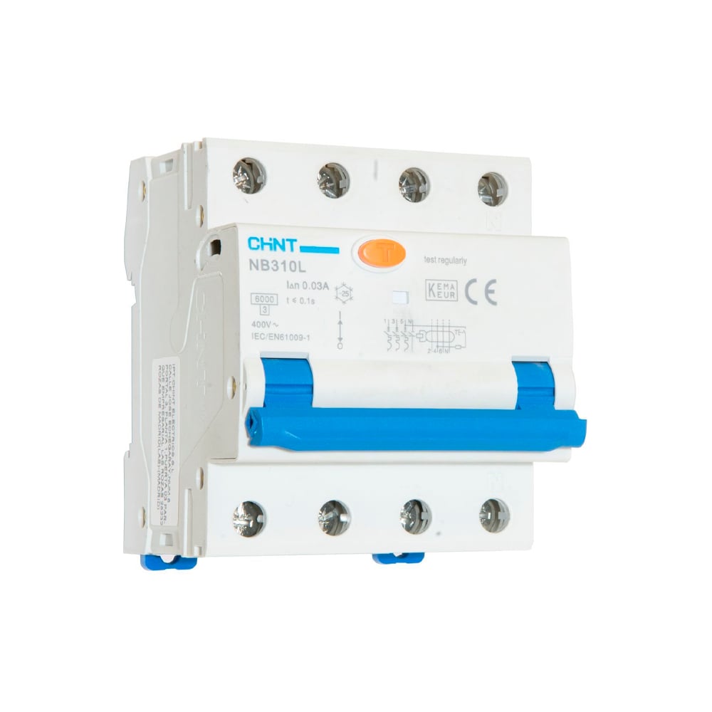Изображение товара Автоматический выключатель дифференциального тока CHINT NB310L 3P+N C16 30мА IP20