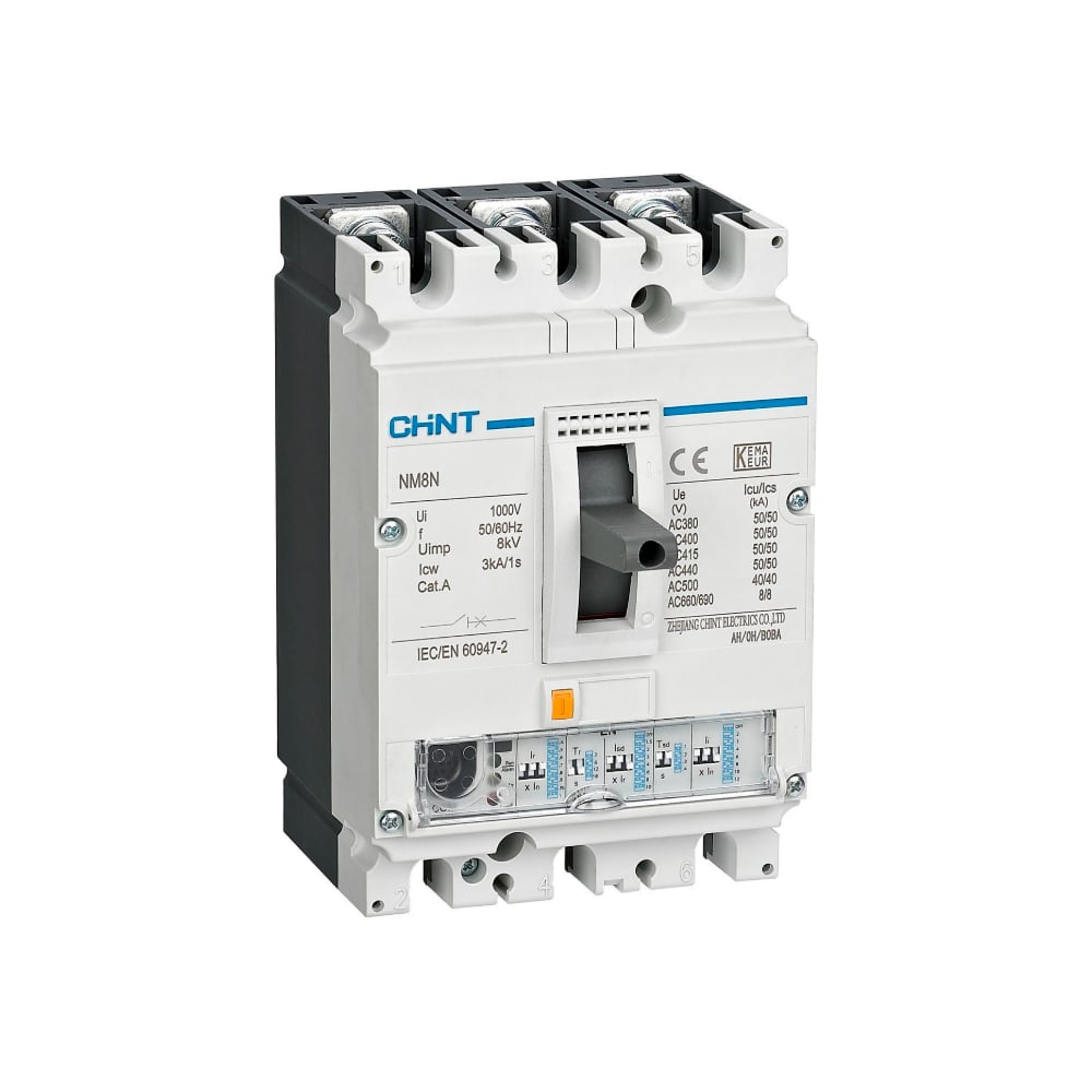 Изображение товара Автоматический выключатель CHINT NM8N-630Q 3P 400А 70кА с электронным расцепителем