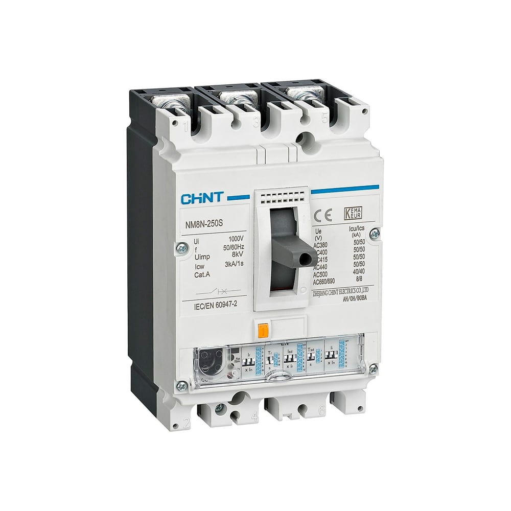 Изображение товара Автоматический выключатель CHINT NM8N-250C EN 3P 100А с электронным расцепителем