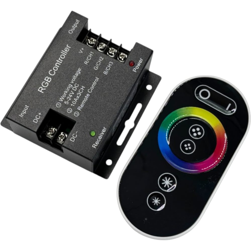 Изображение товара Контроллер truEnergy для светодиодной ленты RGB с сенсорным пультом 12V/24V 30A 22011