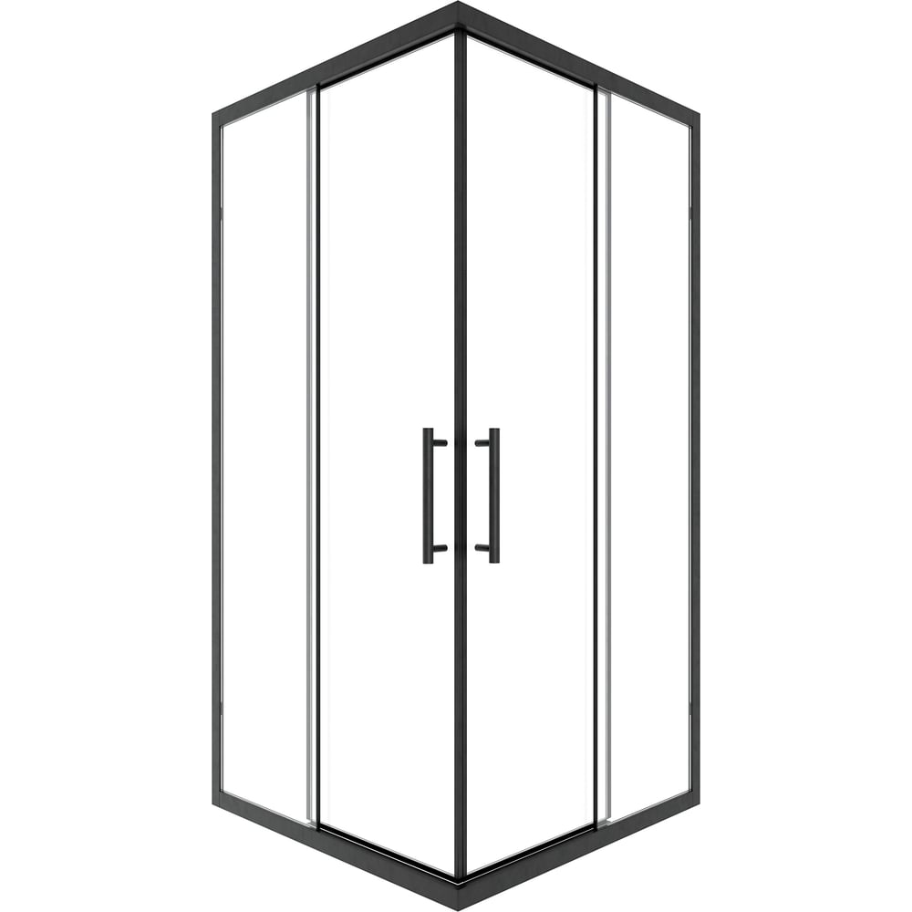 Изображение товара Душевой уголок Timo TKSS-90/03C-8 900x900x2000 мм раздвижной черный профиль