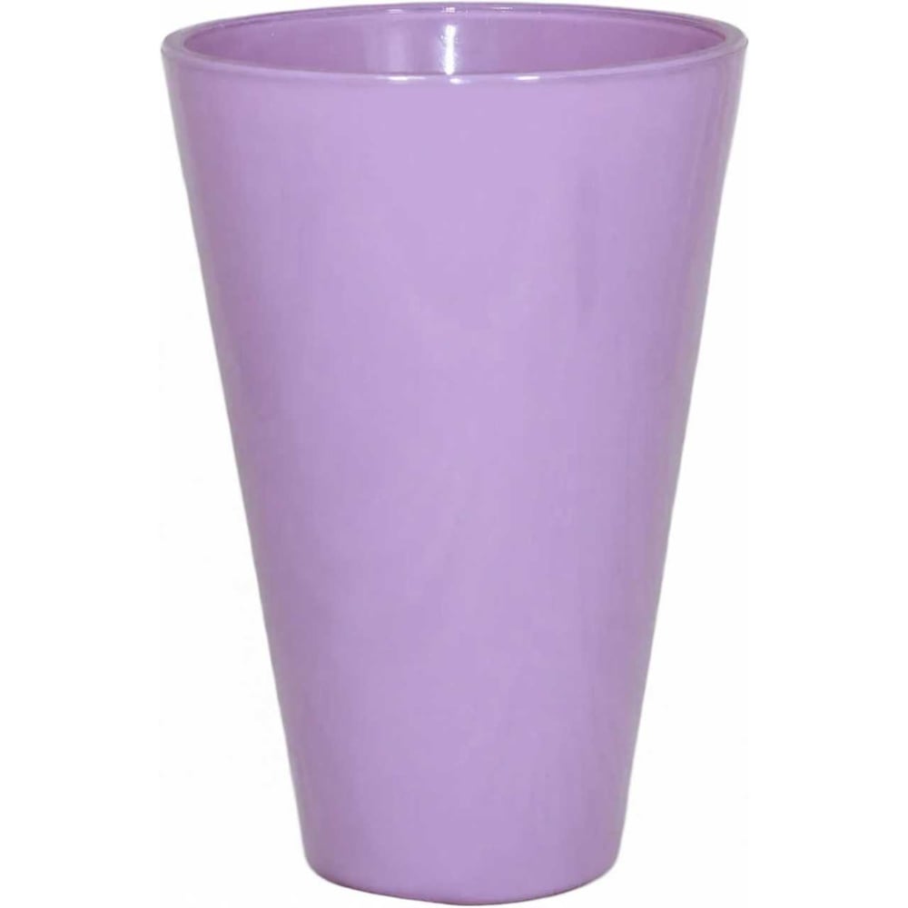 Изображение товара Кашпо ЭЛЕТЕХ прозрачное, круглое, сиреневый, Ø 140×h 210 мм 4840157007