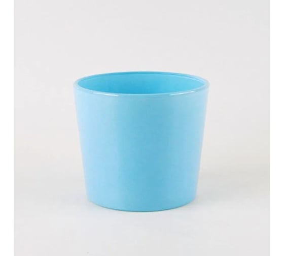 Изображение товара Кашпо ЭЛЕТЕХ прозрачное, круглое, голубое, матовое, Ø 170×h 160 мм 4840162468