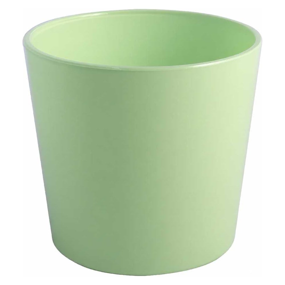 Изображение товара Кашпо ЭЛЕТЕХ прозрачное, круглое, светло-зелёное, Ø 170×h 160 мм 4840156407