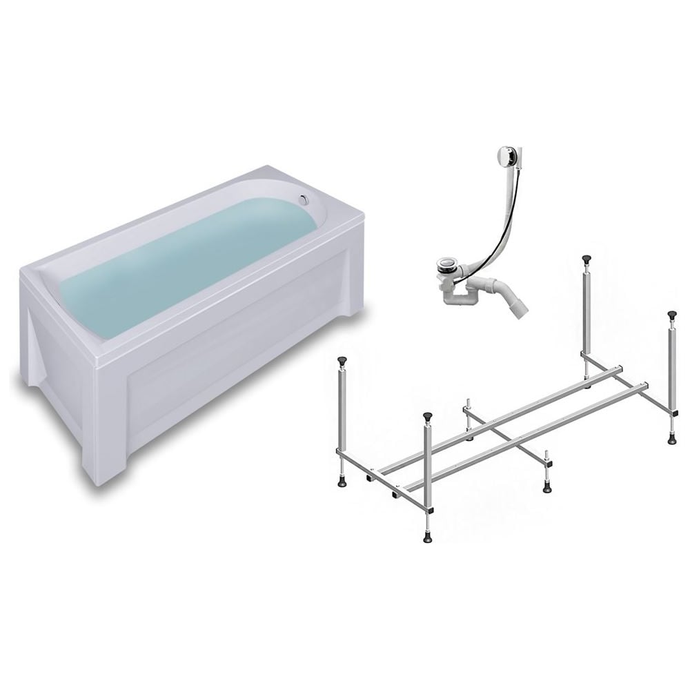 Изображение товара Акриловая ванна TIMO MIKA1880 1800_800_580 с каркасом и панелями