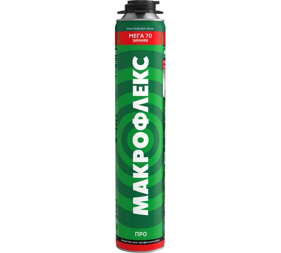 Изображение товара Зимняя Пена монтажная МАКРОФЛЕКС Мега 70 ПРО 850 мл 3048183