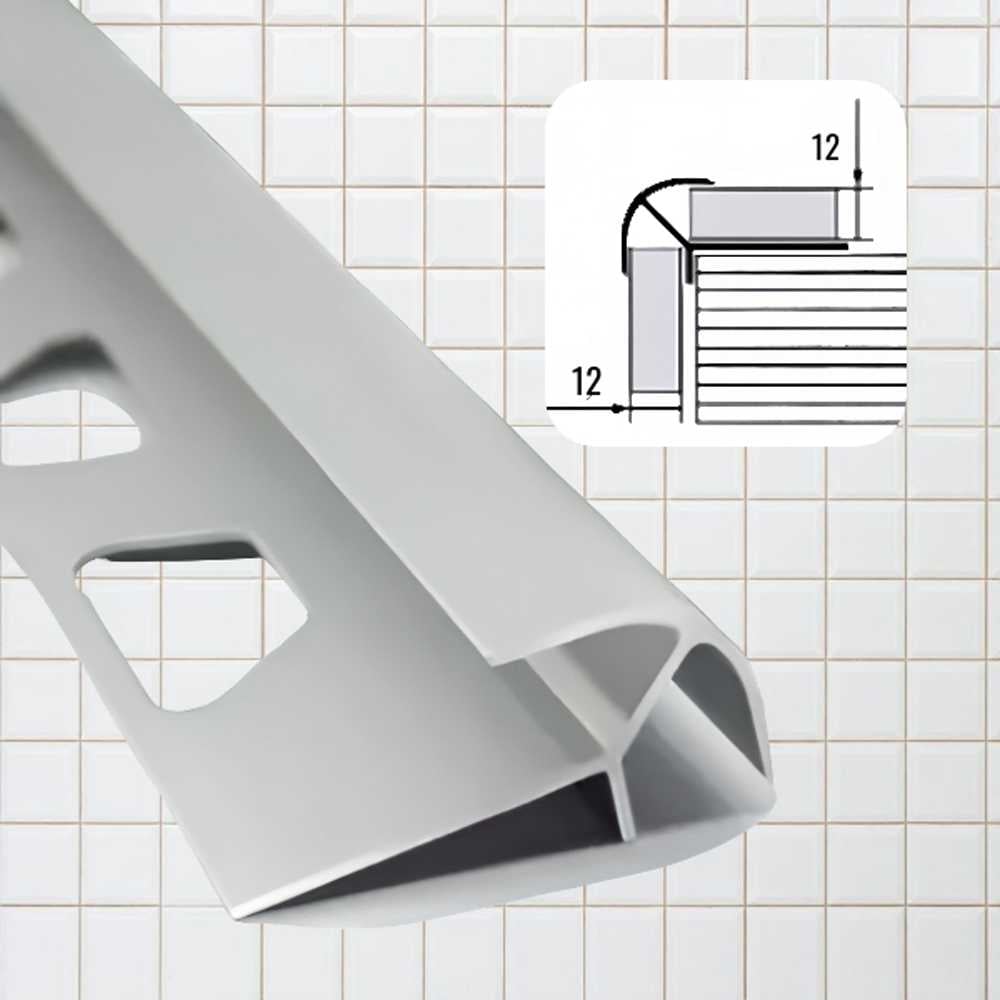Изображение товара Наружный кафельный профиль ООО ЭлитПроф 12x12 анодированный серебро 2,7 м