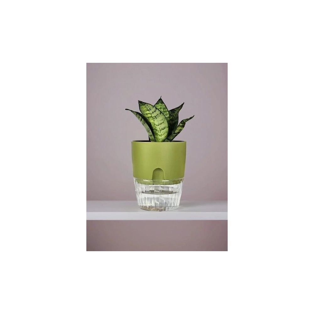 Изображение товара Горшок для растений Аласта Аквадуэт D13,0 1,5 л с автополивом