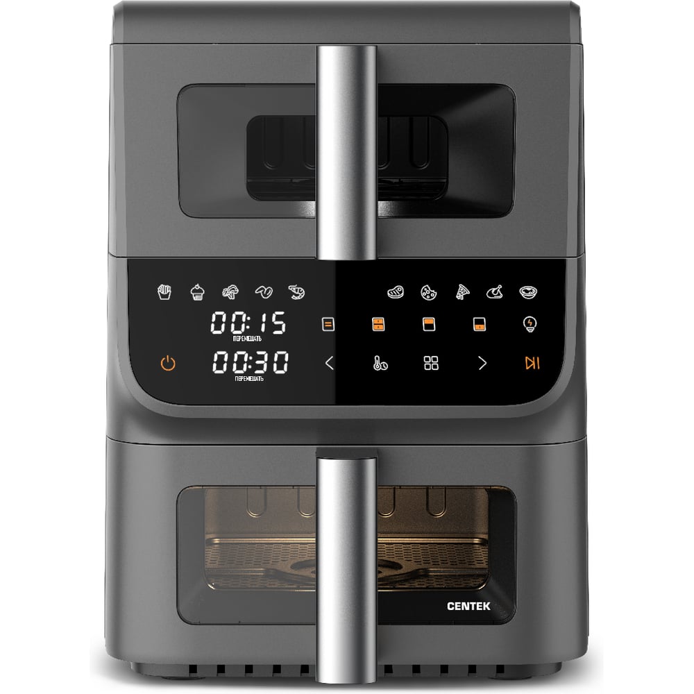 Изображение товара Аэрогриль Centek 3,5л+6,5л сенсорное управление 10 программ