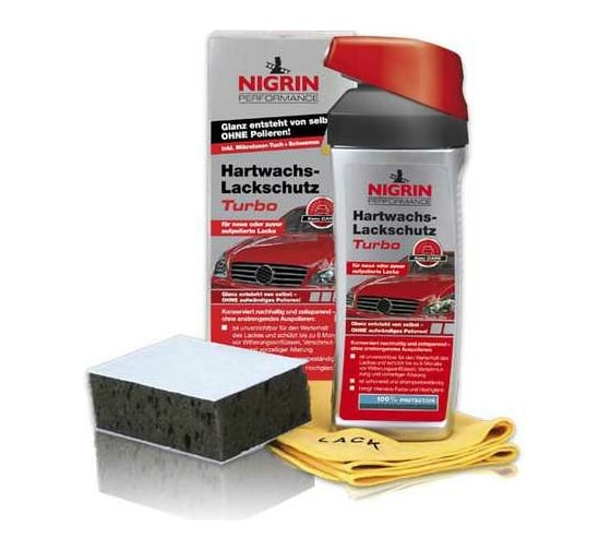 Изображение товара Средство для защиты кузова с твердым воском NIGRIN с салфеткой и губкой, 500 мл 72962