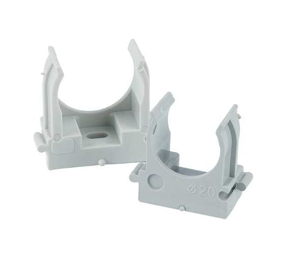 Изображение товара Крепеж-клипса для труб STEKKER для прямогомонтажа серая в п/э D16 мм (100 шт 50769