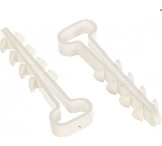 Изображение товара Дюбель-хомут Инсвартех ДХП 10-5 белый прямоугольный, комплект 200 шт. (2 уп.х100 шт.) IST0456