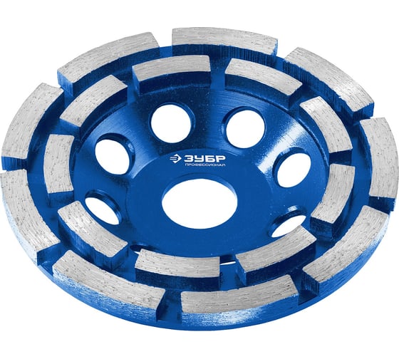 Изображение товара Двухрядная алмазная шлифовальная чашка, ЗУБР Профессионал 115мм 33372-115