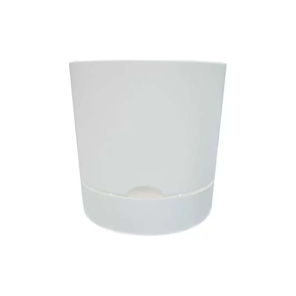 Изображение товара Горшок для цветов Аласта Гранд D17 3Л с поддоном белый пластиковый