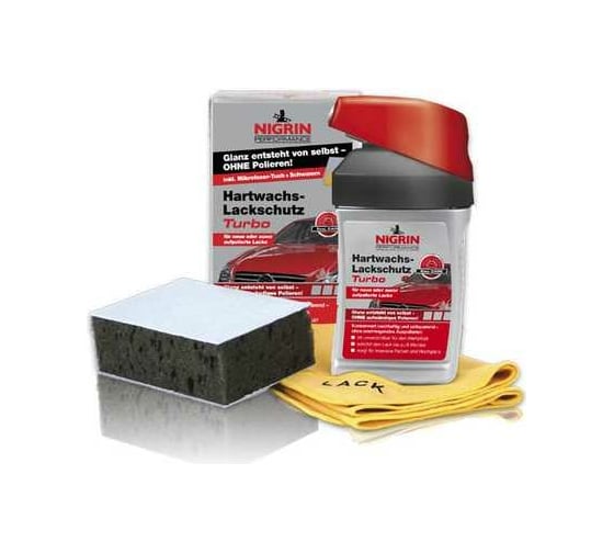 Изображение товара Средство для защиты кузова с воском NIGRIN Turbo с салфеткой и губкой, 300 мл 72972