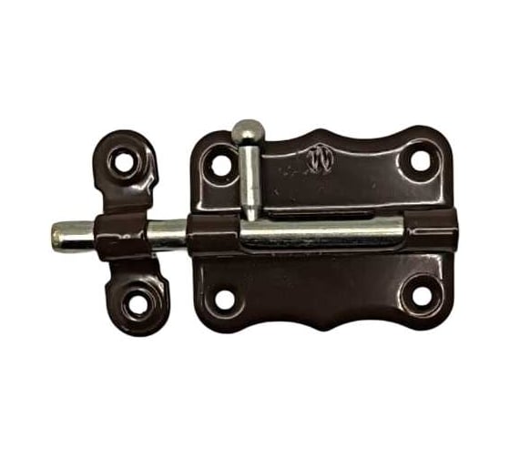 Изображение товара Шпингалет фигурный Крепстор ШФ-60 мм, коричневый, Пакет 4 шт. 4665317044053