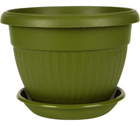 Изображение товара Горшок для цветов Аласта Флора, D20, 2.6 л, папоротник с поддоном, набор 3 штуки 5PL0660