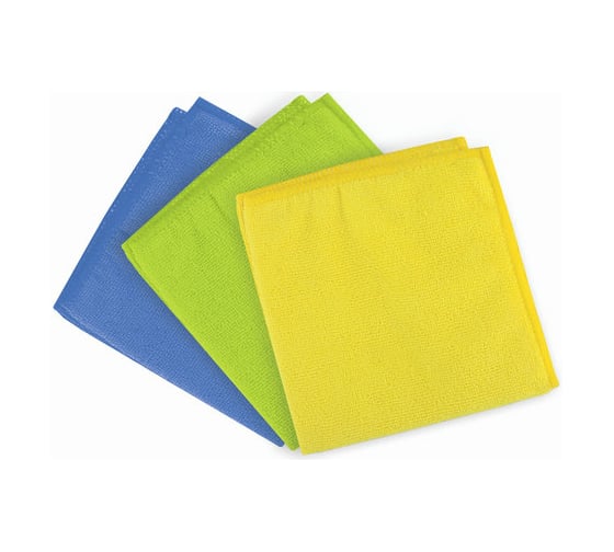 Изображение товара Салфетки LAIMA универсальные, 3 шт., микрофибра, 25х25 см, ассорти 601243