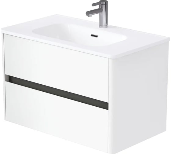 Изображение товара Тумба 1Marka Mona 80П (810х520х460) 2я белый раковина Ц0000043671