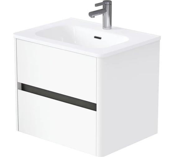 Изображение товара Тумба 1Marka Mona 60П (610х520х460) 2я белый раковина Ц0000043663