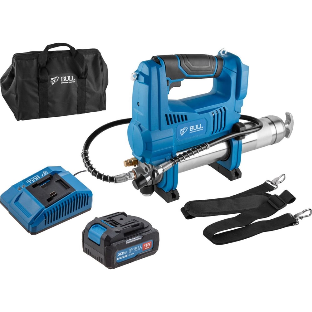 Изображение товара Аккумуляторный шприц для смазки BULL CGG 6818 18 В 690 атм