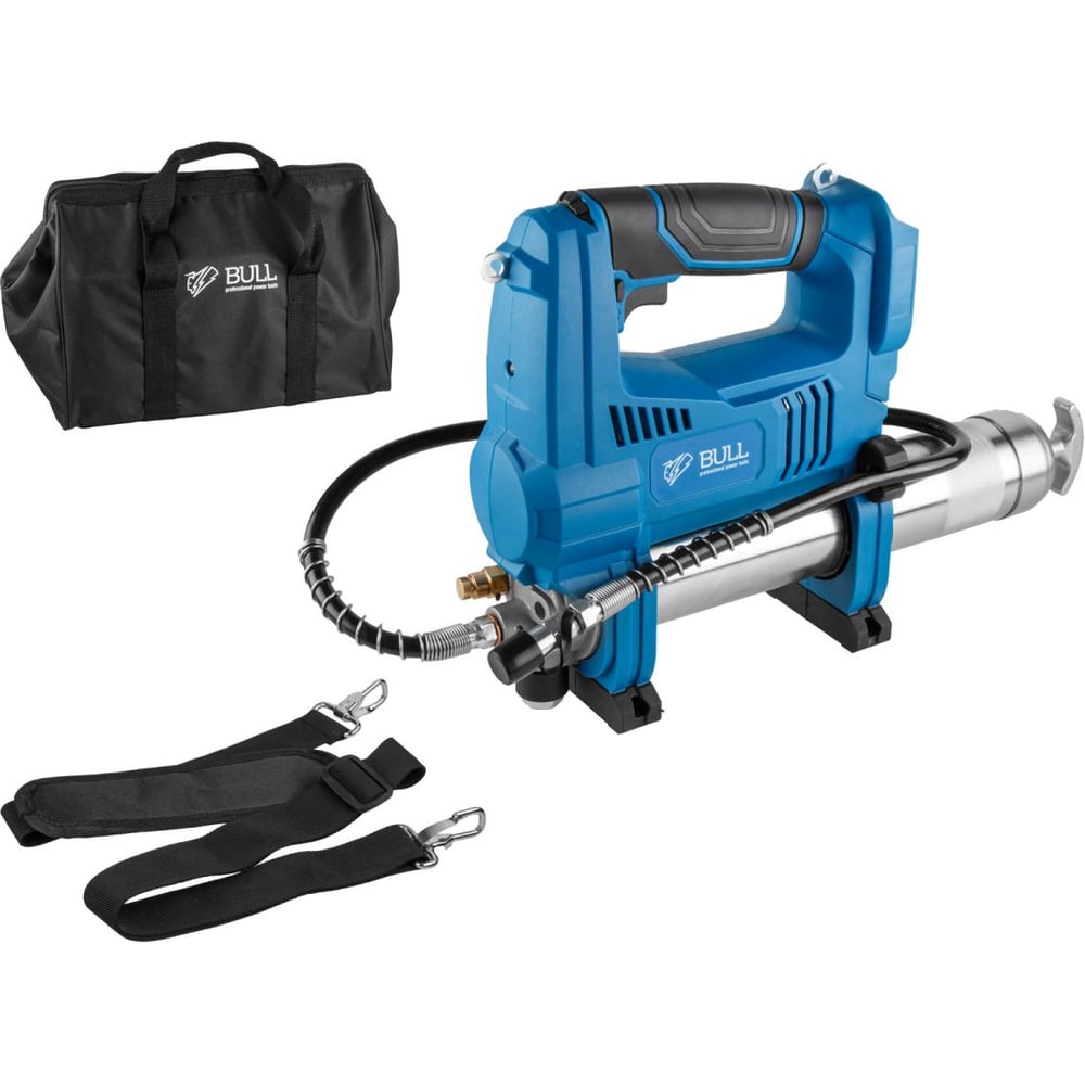 Изображение товара Аккумуляторный шприц для смазки BULL CGG 6818 18 В 690 атм компактный профессиональный