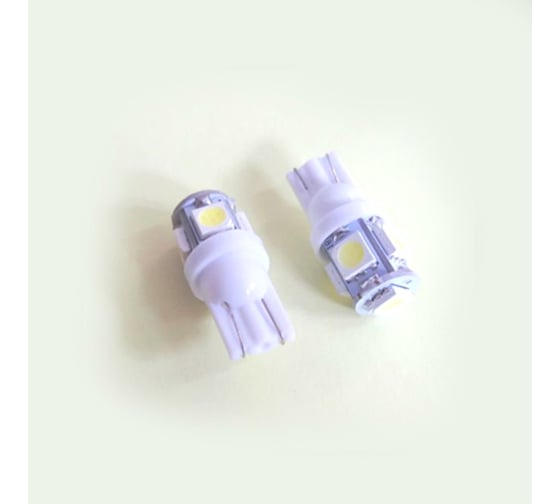 Изображение товара Автолампа светодиодная LONGTEK W5W(T10) 12V 1,20W W2,1x9,5d White (белый, 5050/5), комплект 10 шт T10-0027W