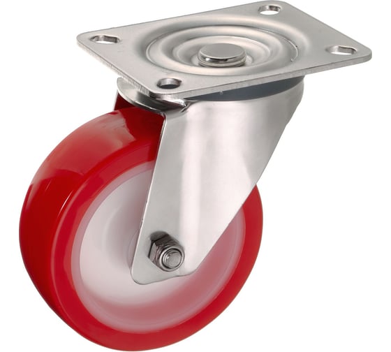 Изображение товара Колесо поворотное Стелла-техник диаметр 100мм, грузоподъемность 170кг, термопластичный полиуретан, полиамид, кронштейн из нержавеющей стали, 6901-100 СТЕЛЛА-ТЕХНИК 6973720606279