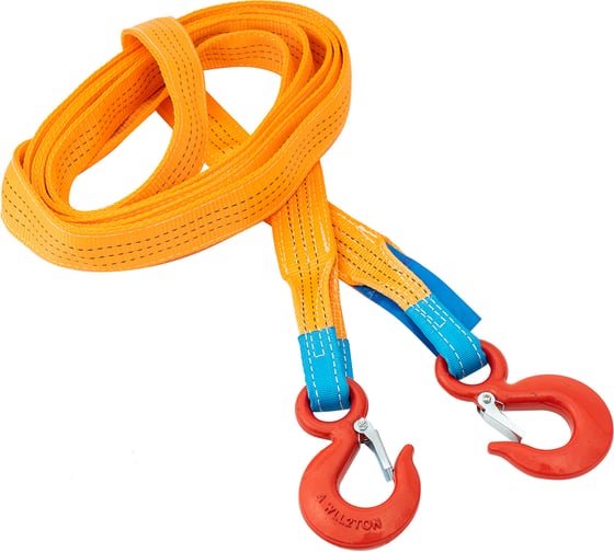 Изображение товара Буксировочный трос ПРОММЕТАЛЛ 6 т, 5 м лента 50 мм, крюк БТ6,0500050-К-К