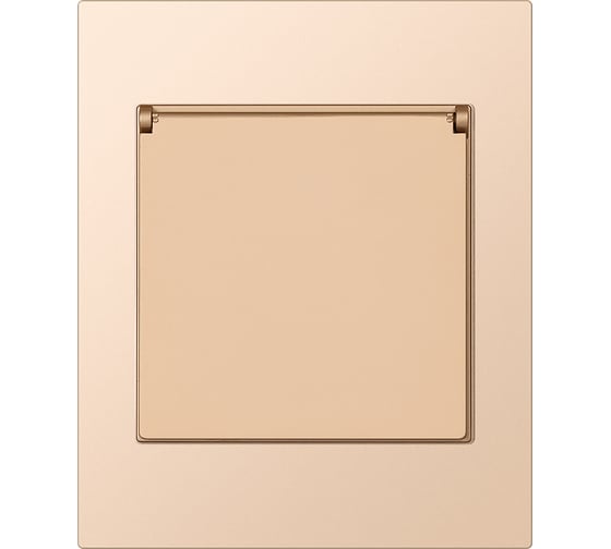 Изображение товара Розетка одноместная Smartbuy с заземлением с крышкой модульная 16А шампань акрил Альтаир SBE-m11ia-16-S1-1ZK