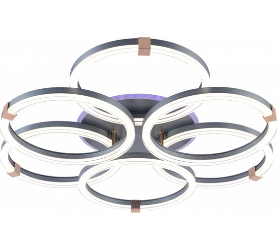 Изображение товара Люстра Росток DK06093/3+3 PR SILVER+FGD серебро/золото 192W+8W LED RGB 3000-6000K d750 ПДУ(ИК) диммер, HN24 988383242