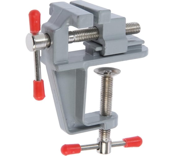 Изображение товара Мини-тиски ТУНДРА алюминиевые, винтовой зажим, 35 мм 7003025