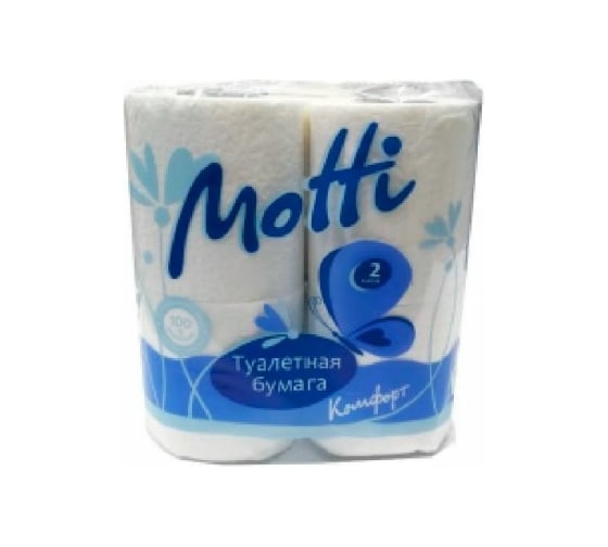 Изображение товара Туалетная бумага Motti 2 слоя, 20 м, белая, 4 рулона 102014