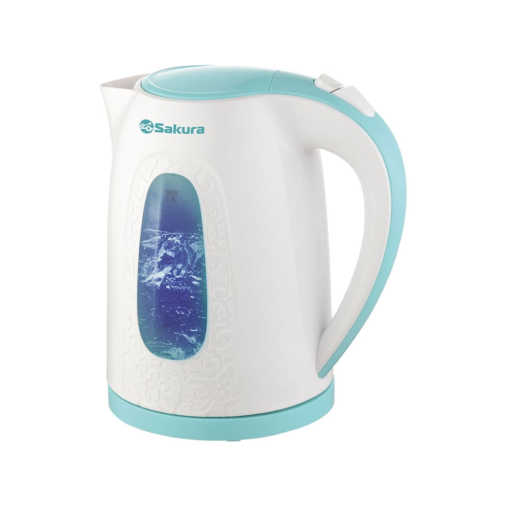 Изображение товара Электрический чайник Sakura SA-2345WBL 2л белый с подсветкой, Power 2200 Вт