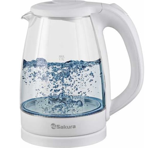 Изображение товара Чайник электрический Sakura SA-2733W (1.7) стекл LED подсветкаетка РТ-00070613