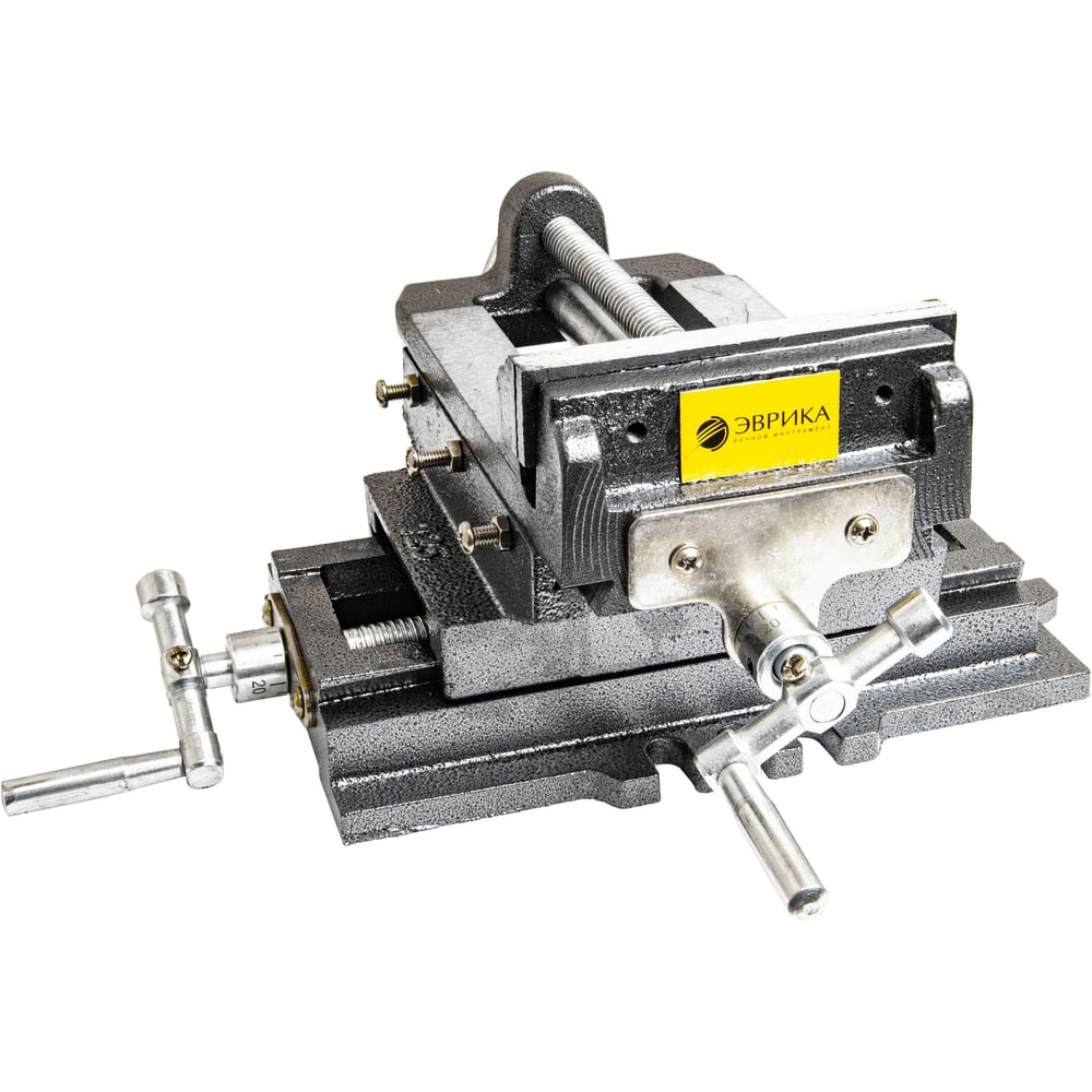 Изображение товара Тиски станочные ЭВРИКА ER-191125 с винтовыми механизмами для регулировки направления вперед-назад 823598
