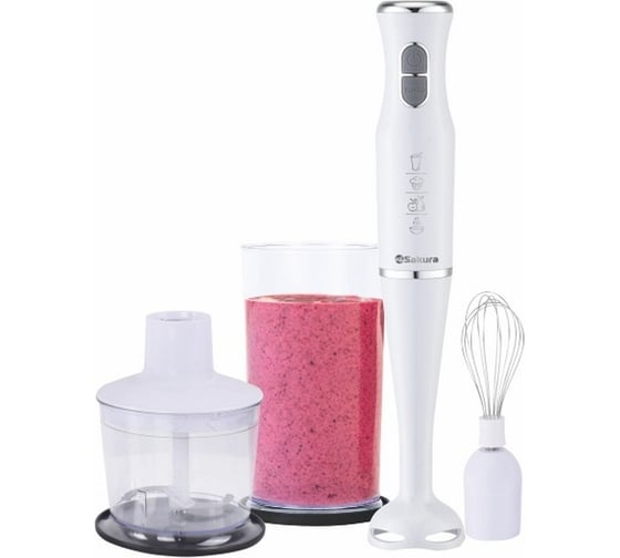 Изображение товара Блендерный набор SAKURA SA-6262SW 600 Вт DC мотор стакан чоппер венчик УТ000001852