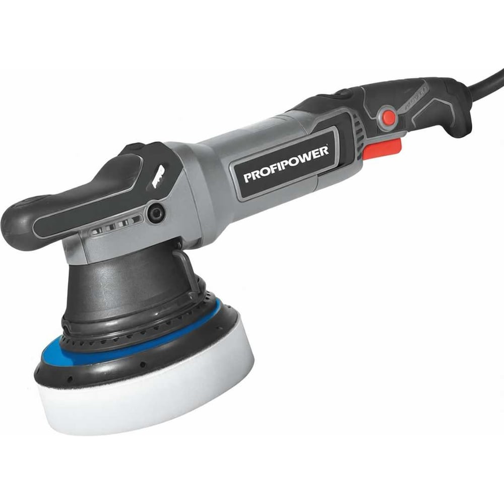 Изображение товара Полировальная сетевая машинка вращательно-орбитальная Profipower УПМ-150 (150мм,1200Вт,1600-4500 об/мин, 21мм амплитуда, кабель 5м) E0308