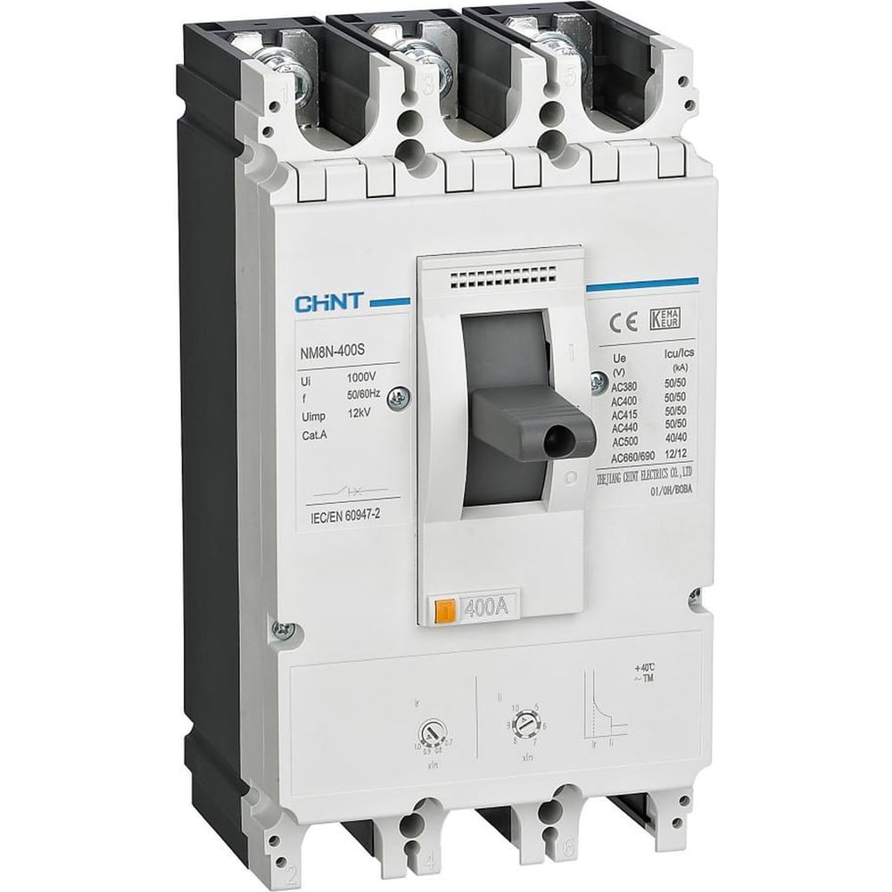 Изображение товара Автоматический выключатель CHINT NM8N-400S M 400А 50кА 3-полюсный