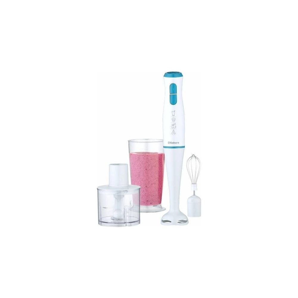 Изображение товара Блендерный набор SAKURA SA-6267SW 600 Вт DC мотор, стакан, чоппер, венчик УТ000001895