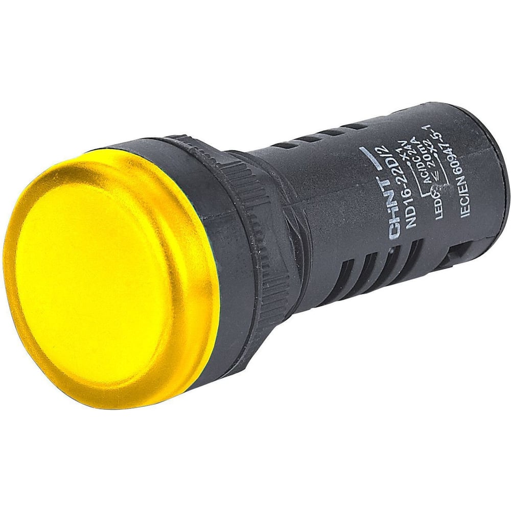 Изображение товара Индикатор CHINT ND16-22D/2C желтый с подсветкой IP65 24V 10 шт.