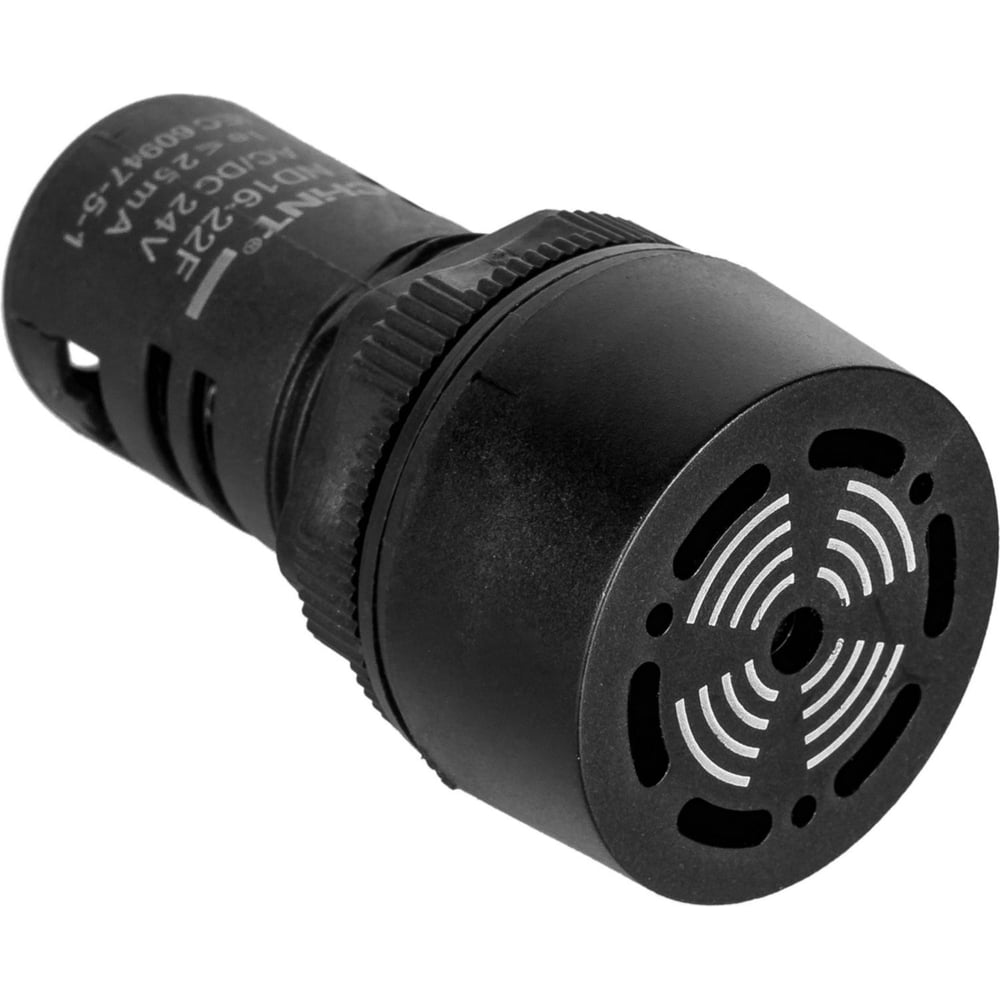 Изображение товара Сигнализатор звуковой CHINT ND16-22F Φ22 мм AC/DC24В встраиваемый черный