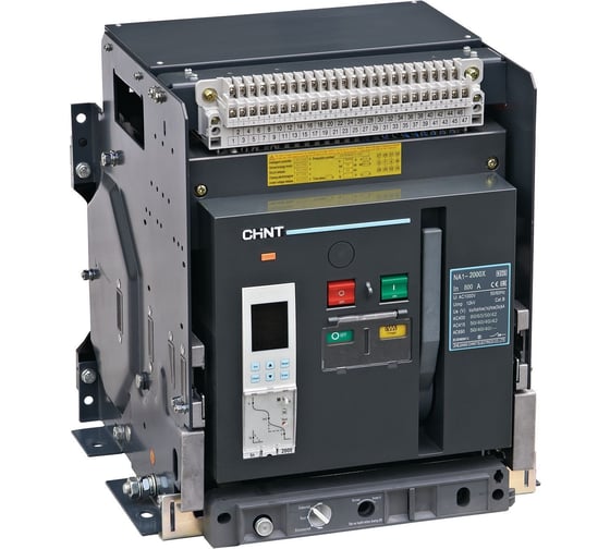 Изображение товара Воздушный автоматический выключатель CHINT NA1-2000-2000M/3P стационарный, 2000А, 80кА, тип М, AC230В (R) 101086